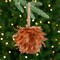 Northlight Glitter Edged Feathers Christmas Ball Ornament - 6" - Rust Orange